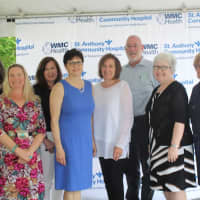 <p>Mary Leahy, MD, CEO, Bon Secours Charity Health System, and members of the Bon Secours Warwick Foundation Board celebrate the kick off of construction of the St. Anthony Community Hospital Radiology Department expansion.</p>