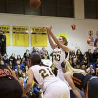 <p>Saddle Brook&#x27;s Brianna Brooks takes a free throw that results in her 1,000th career point.</p>
