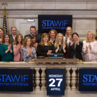 <p>Representatives of the Security Traders Association&#x27;s Women in Finance initiative at the NYSE.</p>