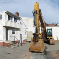 <p>The Hanson Real Estate building came down in January.</p>