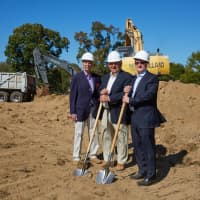 <p>Salem Golf Club holds a groundbreaking for a new pool and pool house. From left are club partners Norman Raber, Joel Berman and Charlie Hoppenstein.</p>