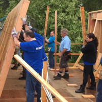 <p>Samsung employees volunteer at Habitat For Humanity&#x27;s Bergenfield site.</p>