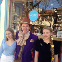 <p>Samuel&#x27;s manager John Traver portrays Willy Wonka of chocolate factory fame. He and staff members at the Rhinebeck candy store are dressing up in costume to celebrate the upcoming Halloween holiday.</p>