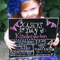 <p>Monday is Kasey Fagan&#x27;s first day of kindergarten in Danbury. She is 4 years old. </p>