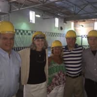 <p>Westchester County Legislator Jim Maisano with officials from the New Rochelle YMCA evaluating the progress on construction.</p>