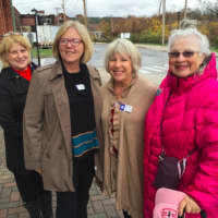 <p>DAR Sarah Riggs Humphreys-Mary Silliman Chapter members from left: Deborah Hein, Christy Lee Anderson Hendrie, Betsy Grant and Diane K.R. Jowdy after the Veterans Day ceremony in Shelton on Wednesday.</p>
