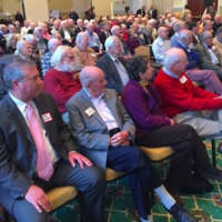 <p>A crowd of more than 200 gathered Wednesday to listen to Gov. Dannel Malloy speak to the Retired Men&#x27;s Association of Greenwich.</p>