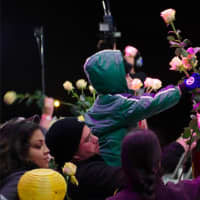 <p>Flowers were part of the remembrance ceremony at the Light The Night Walk. </p>