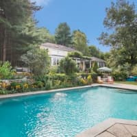 <p>The home at 266 Umpawaug Road in Redding features a gorgeous in-ground pool.</p>
