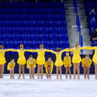 <p>Sprites skate during their gold-medal winning performance for the Southern Connecticut Skating Team at a competition last week in Massachusetts.</p>