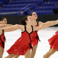 <p>Shimmers, a Pre-Juvenile line of 13 skaters, took a silver medal.</p>