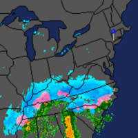 <p>A look at the massive Nor&#x27;easter taking aim on the area.</p>