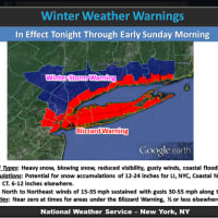 <p>A Blizzard Warning is in effect for Southern Westchester until 4 a.m. Sunday.</p>
