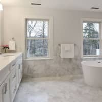 <p>The bathroom in the master bedroom is also one of the home&#x27;s most intriguing features.</p>