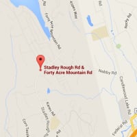 <p>The accident occurred just north of the intersection of Stadley Rough Road and Forty Acre Mountain Road in northern Danbury.</p>