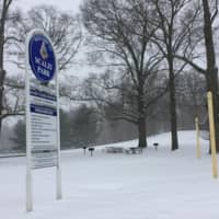<p>Scalzi Park in the snow on Monday.</p>