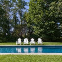 <p>The heated inground pool invites summer swimmers.</p>
