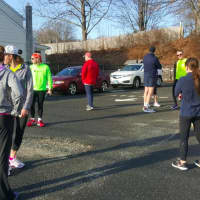<p>Woodbridge group runners gathering for their weekly Saturday morning run.</p>