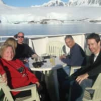 <p>One day the ship had a barbeque on deck; believe it or not it was warm enough to sit out on deck, enjoy barbecued ribs, great wine and great company while looking at icebergs.</p>