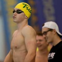 <p>Wilton&#x27;s Tommy Kealy, a sophomore at William &amp; Mary, prepares for an event during the CAA championships.</p>