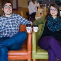 <p>Matthew and Courtney Hartl run Source Coffeehouse in the Black Rock section of Bridgeport.</p>