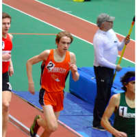 <p>Ryan Gallagher will compete in the 1600- meter run at the New York State Indoor Track and Field Championships.</p>