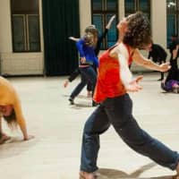<p>Odelia Shargian leads dancers at Movement Bliss in Tenafly.</p>