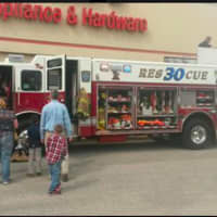 <p>Huntington Fire Company 3 in Shelton hosted a charity event with a Touch a Truck at Sears Hardware.</p>