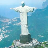 <p>Lastly, we travelled up to Christ the Redeemer overlooking the Brazilian coastline, we got to see him but shortly after our arrival, a fog rolled in and he disappeared. So I bought I bought a Light Up Christ the Redeemer keychain.</p>