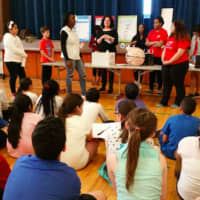 <p>Brien McMahon students spoke to fifth graders about the dangers of smoking.</p>