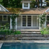 <p>The patio is just steps away from a heated inground pool.</p>