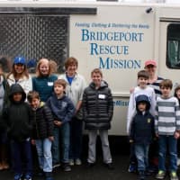 <p>Fairfield Country Day School volunteers traveled to the Bridgeport Rescue Mission, one of several agencies at which they worked.</p>