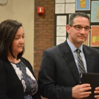 <p>Dr. Christopher Manno was joined at Wednesday&#x27;s Bedford Central school board meeting with his wife, Melissa. The two were present for Manno&#x27;s appointment as the district&#x27;s schools superintendent.</p>