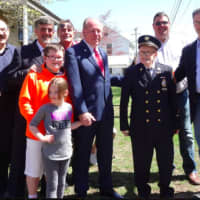 <p>Bergen County Clerk and Northvale Mayor Ed Piehler were on hand for the ceremony</p>