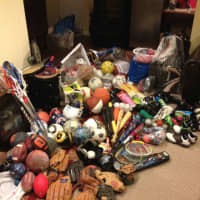 <p>Nearly 1,000 pieces of sports equipment have been donated to the &quot;Play it Forward&quot; drive in Eastchester.</p>