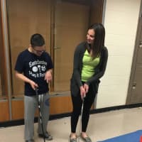 <p>As part of her Gold Scout Gold project, Eastchester junior Lauren Gresia is going to organize a program for student-athletes to interact with special needs students on the field.</p>