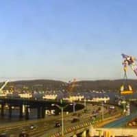 <p>A look at the Tappan Zee Bridge span just north of the toll plaza.</p>