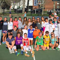 <p>Jackque Markes with the eighth-grade on Kyle&#x27;s Court during Kyle A. Markes Day of Service April 16.</p>