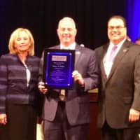 <p>The Mayor of the Year Award recently was presented to Robert White of Saddle Brook by L.E.A.D.. Board Members, Lt. Gov. Kim Guadagno, Board Chairman Robert Kugler, Mayor Tim McDonough and Executive Director Nick DeMauro</p>