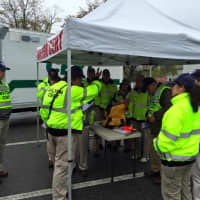 <p>The morning&#x27;s CERT briefing for the May Day 5K road race to kick off the Wilton Go Green Festival.</p>