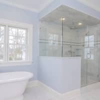 <p>The home includes four full baths, including a brilliant master bath.</p>