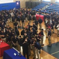 <p>Students networked with more than a dozen Stepinac alumni who returned to campus.</p>