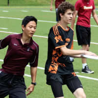 <p>Competition in the New York State Ultimate Frisbee Sectional tournament at Mamaroneck High School on Saturday, May 14.</p>