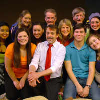 <p>Front, left to right: Betzabeth Castro, Caitlin Brown, Jessica Braun, Norris Wakefield (Jesus), Rosalind Cormier, Tyler Campbell, Katherine Logan, Back, left to right: Dena Lagonigro, Bill Warncke (Judas), Rob Pawlikowski, and Emily Beers.</p>