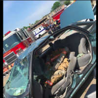 <p>Stratford Emergency Medical Services and the Stratford Fire Department conduct training exercises in rescuing people from car accidents.</p>