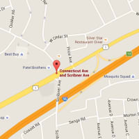 <p>The eastbound lanes of Route 1 are closed in Norwalk near the Best Buy.</p>