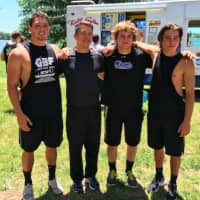 <p>First place (left to right): Tyler Gould, Thad Hall, Kyle Canelli and Nick Gould.</p>