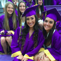 <p>Westhill High School Class of 2016 members, front from left: Nancy Juarez and Arianna Vennari. In back from left are: Elizabeth Saba and Allison Johnson.</p>