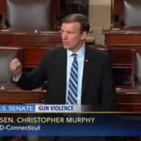<p>U.S. Sen. Chris Murphy, a Democrat from Connecticut, is shown leading a filibuster on the floor of the Senate on Wednesday afternoon.</p>
