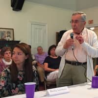 <p>Dr. Kareem Adeeb, of the American Institute for Islamic and Arabic studies and President of the Board of Directors of the Interfaith Council of Southwestern Connecticut speaks at a forum Saturday in Stamford.</p>